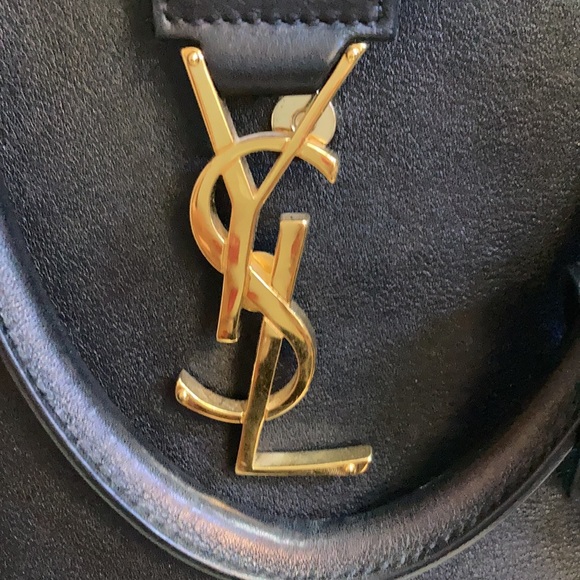 SAINT LAURENT CABAS CHYC YSL LEATHER SATCHEL - Picture 2 of 12